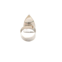 Triangle Green Onyx Adjustable Ring