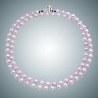 Pink Amethyst & Pale Lavendar Pearl Necklace