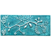 Vine Tile in Aqua Gloss