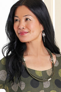 shown with the bungee wrap necklace