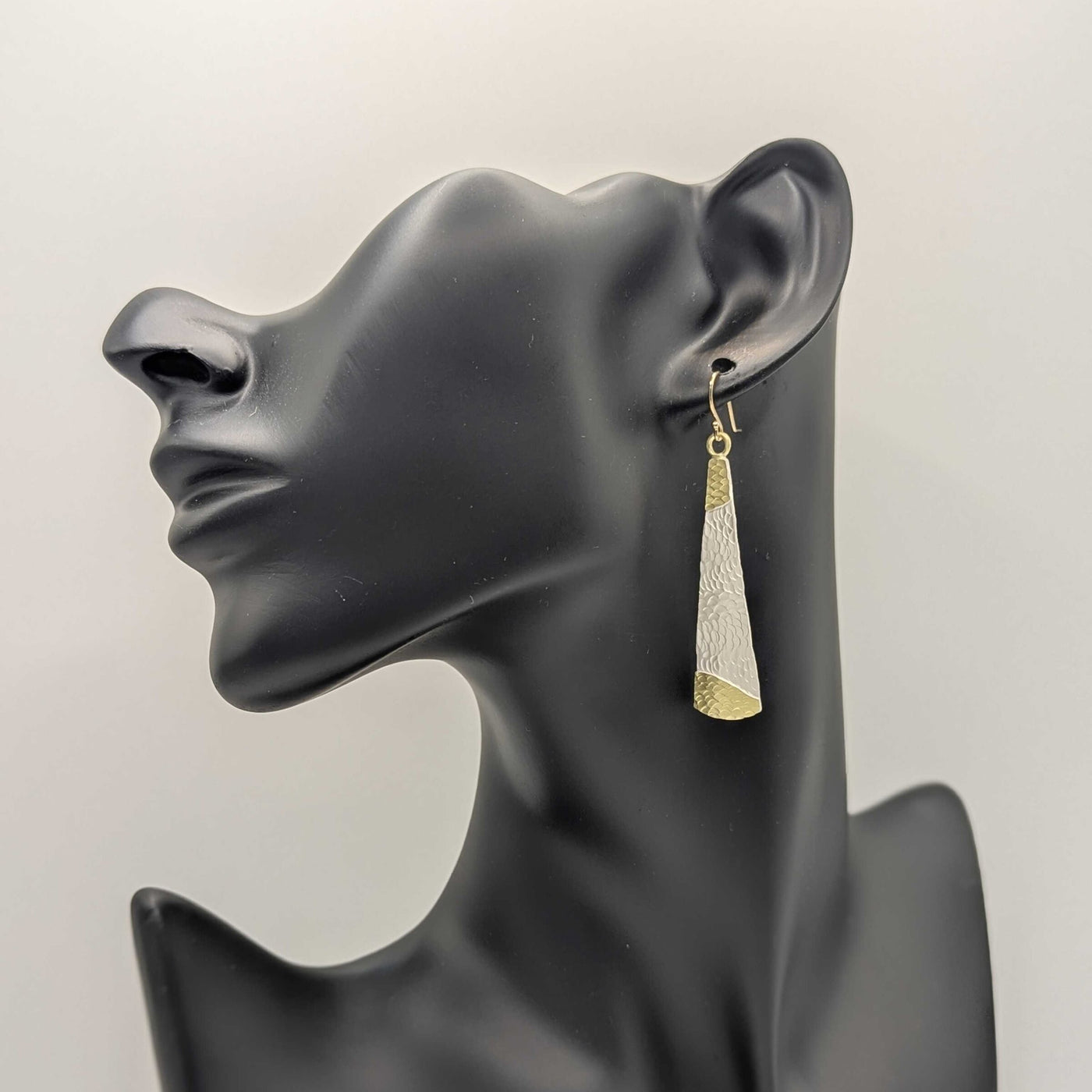 Bright Textured Pyramid Earrings