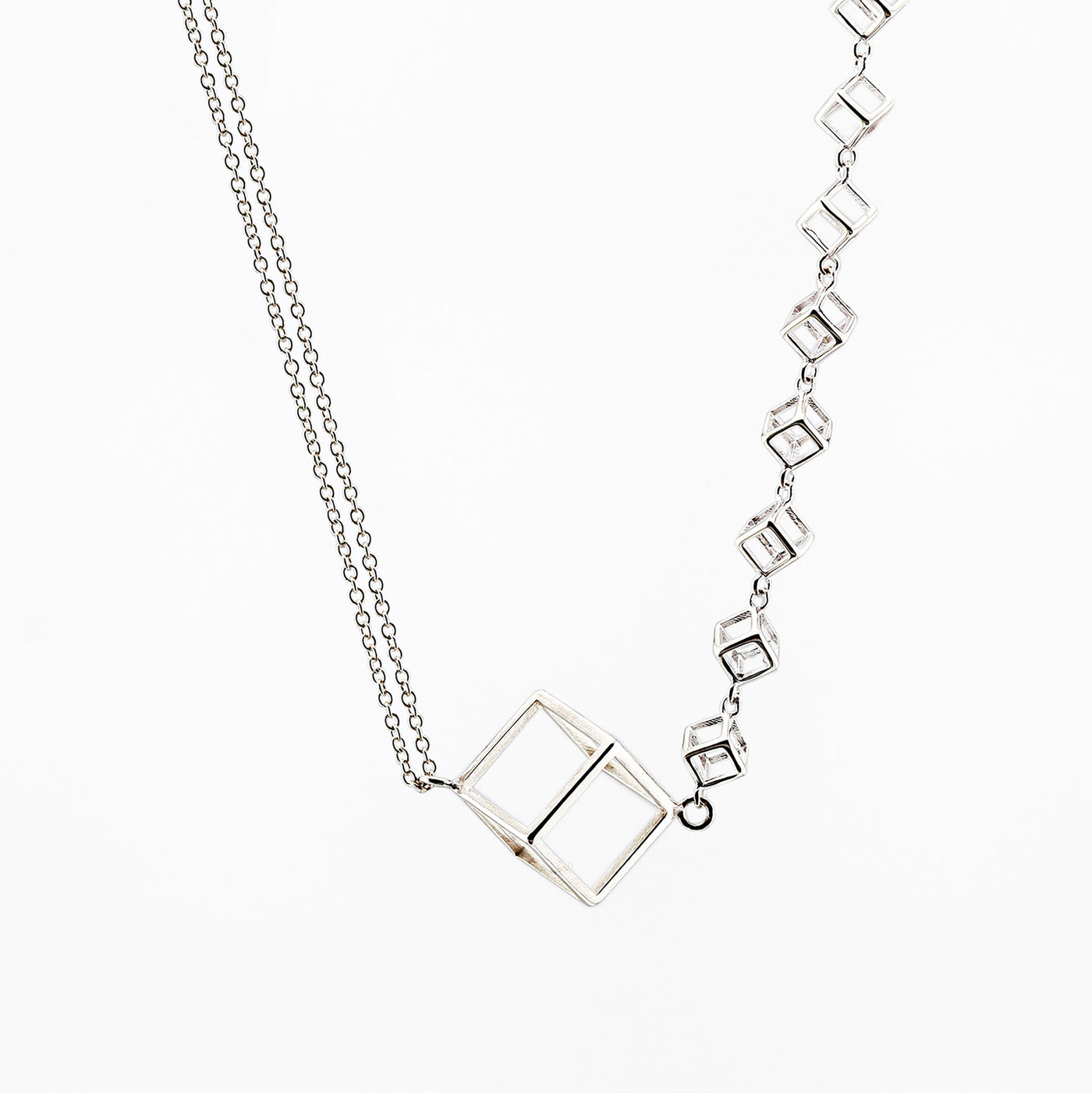 Cube & Chain Necklace