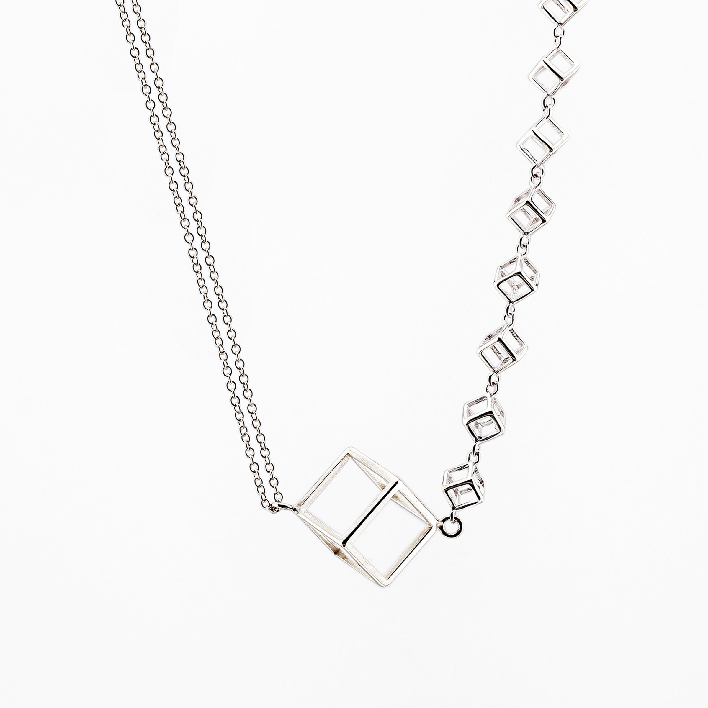 Cube & Chain Necklace