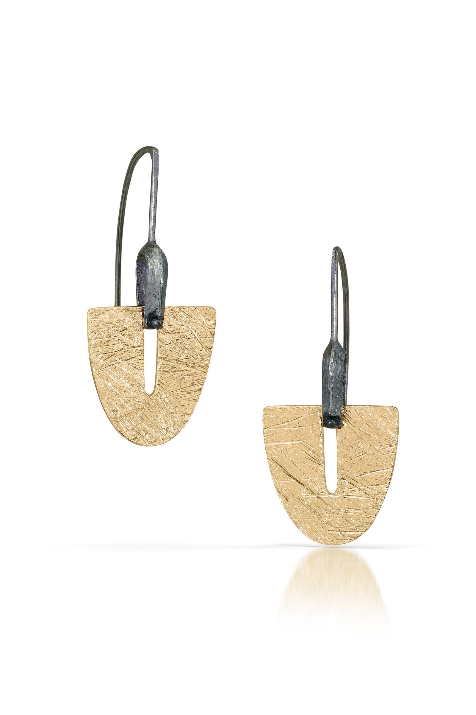 Rose Gold Arch Slot Earrings