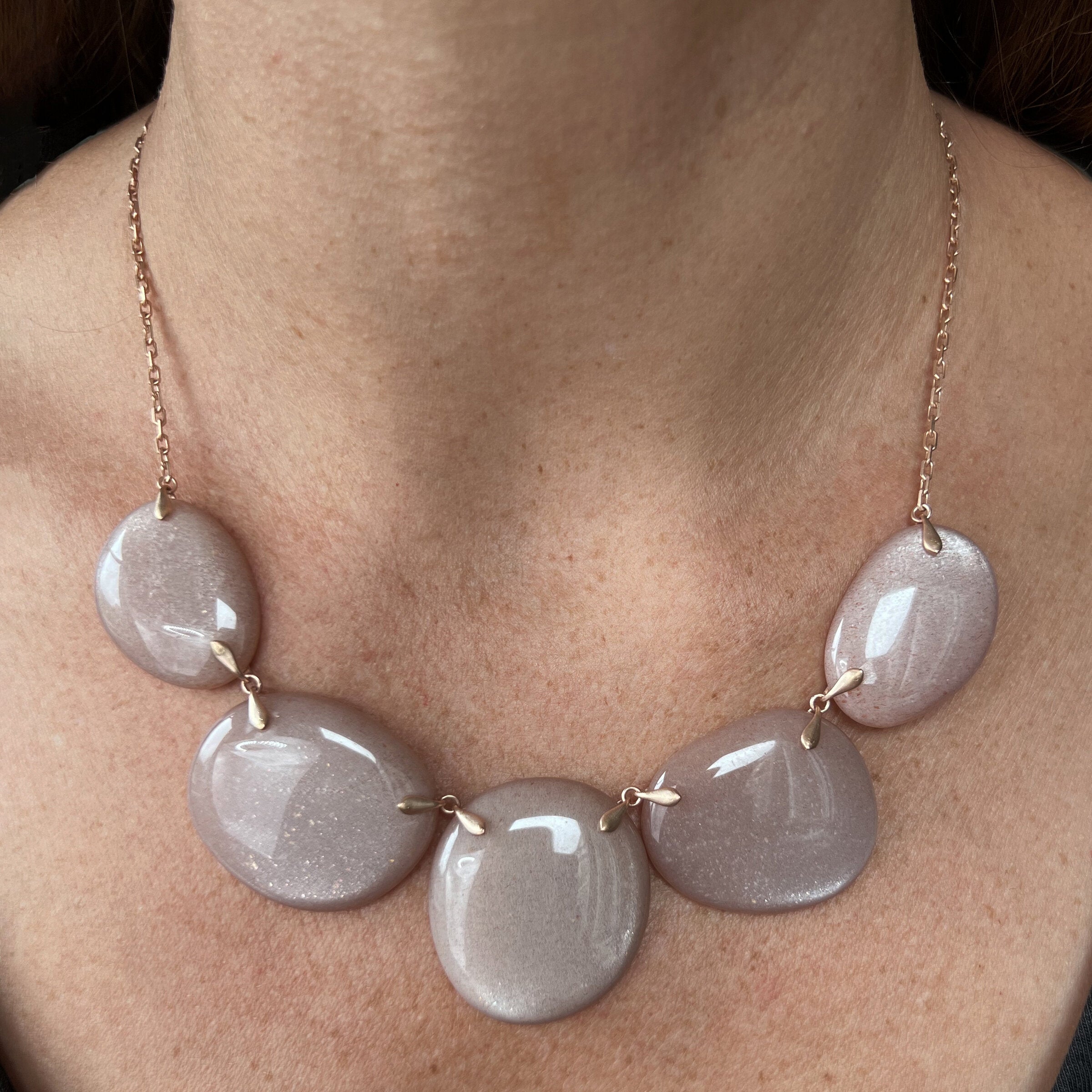 Rose Moonstone Necklace