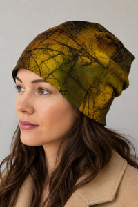 Hand Dyed Batik Wool Hat