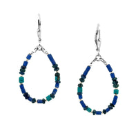 Lapis, Turquoise & Sapphire Earrings II