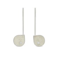 Sterling Silver and White Concrete