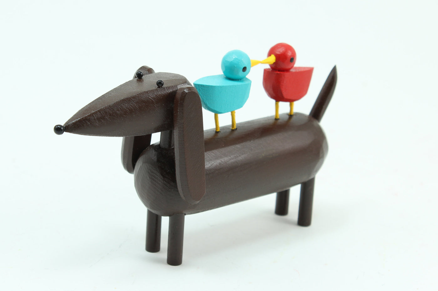 Doxie with Lovebirds