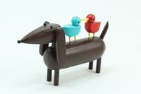 Doxie with Lovebirds