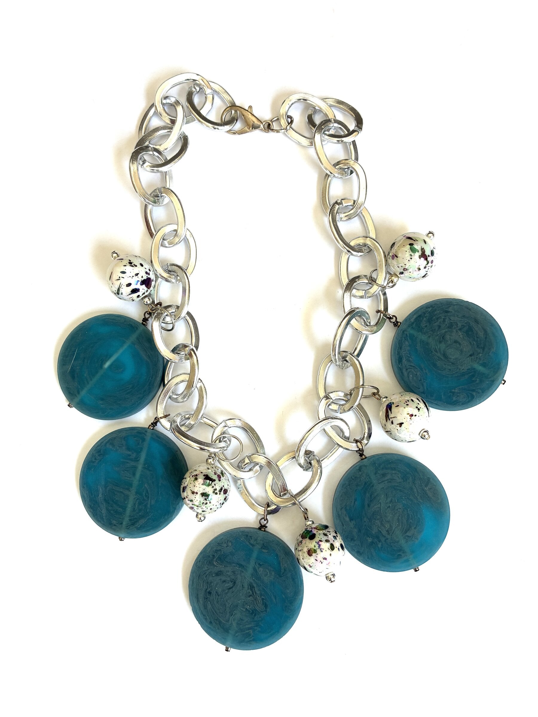Silver Chain Charm Necklace