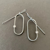 Open Oval Diamond Earrings