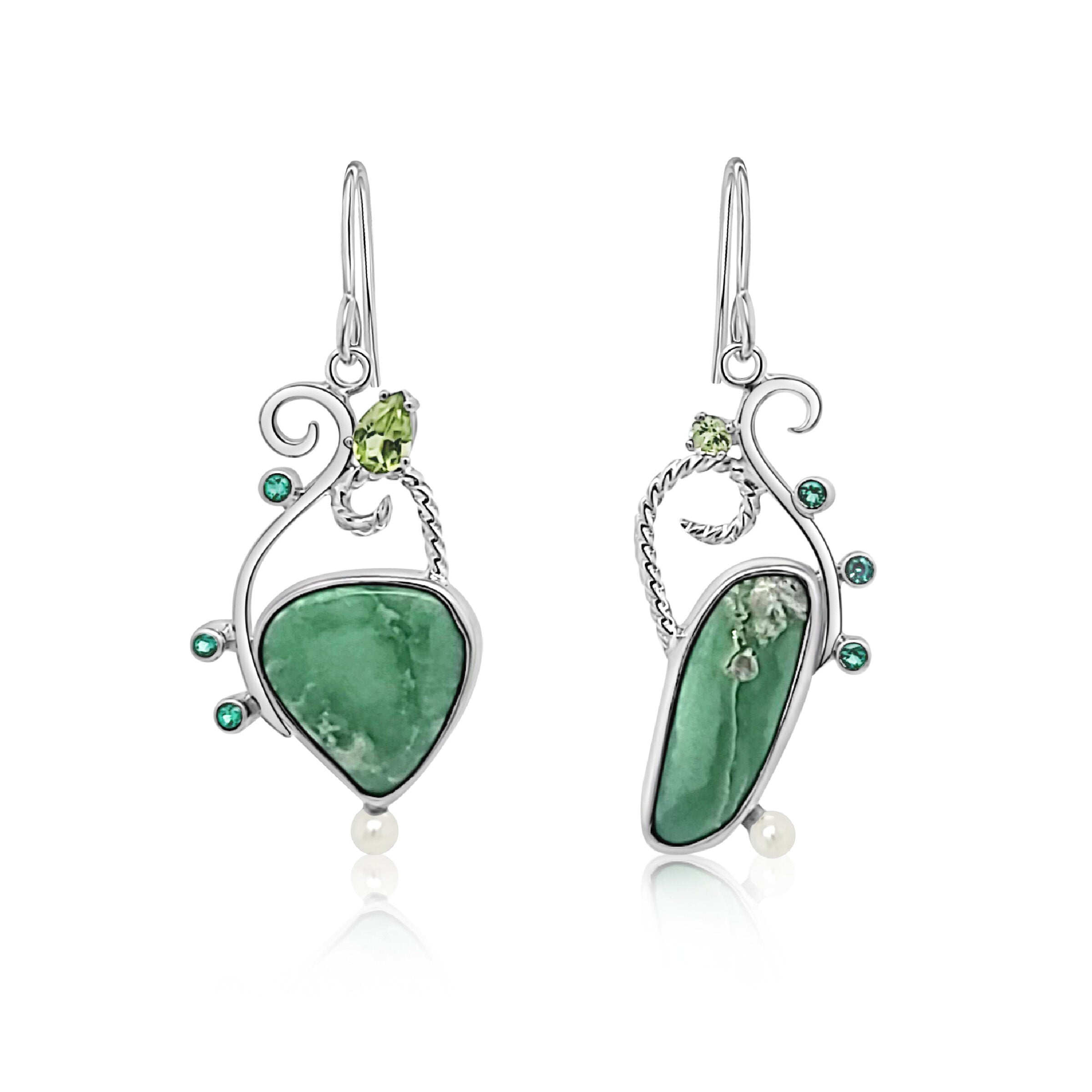 Secret Garden Variscite Earrings