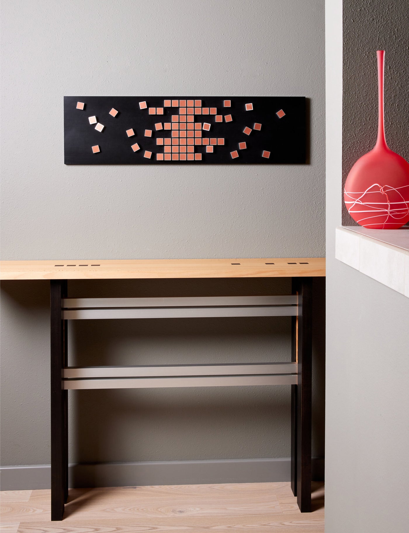 Entropy horizontal above Ebony Squared table | Photo by Steve Smith Photography