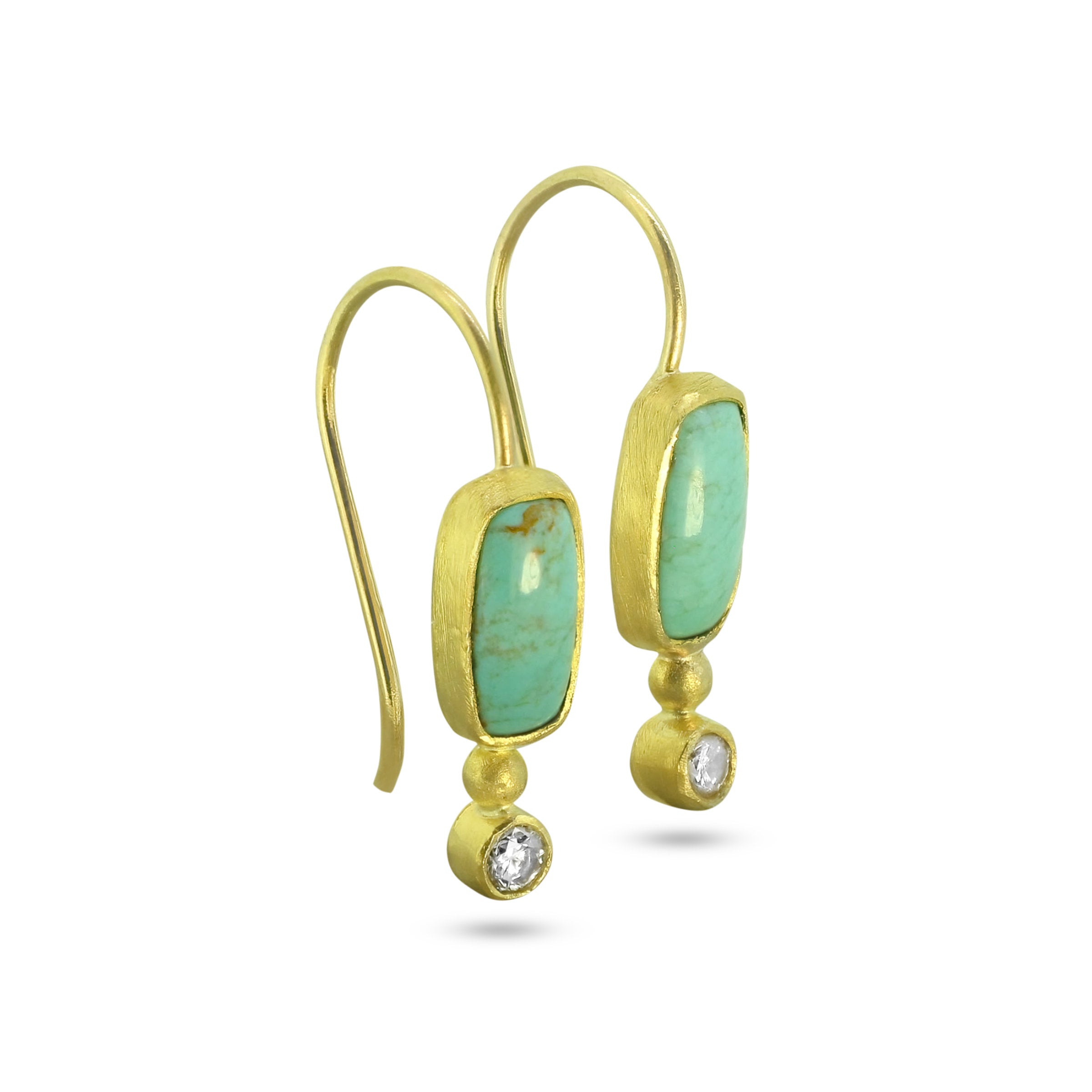 Positano Turquoise and Diamond Earrings