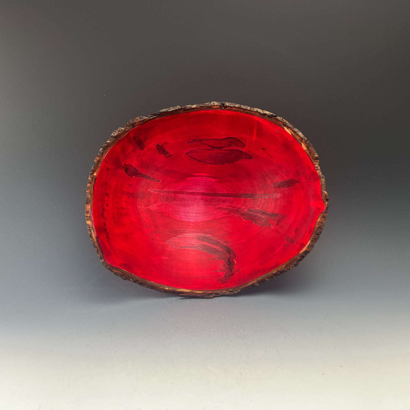 Natural Edge Ambrosia Maple Bowl in Red
