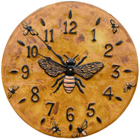 Honeybee Wall Clock in Amber Yellow