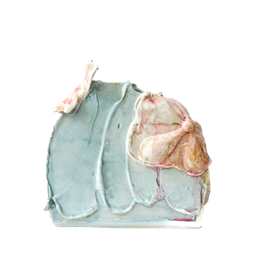 Aqua Summer Shoulder Vase