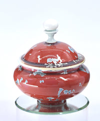 Scarlet Crystalline Jewelry Jar