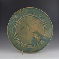 Slip Trailed Green Plate