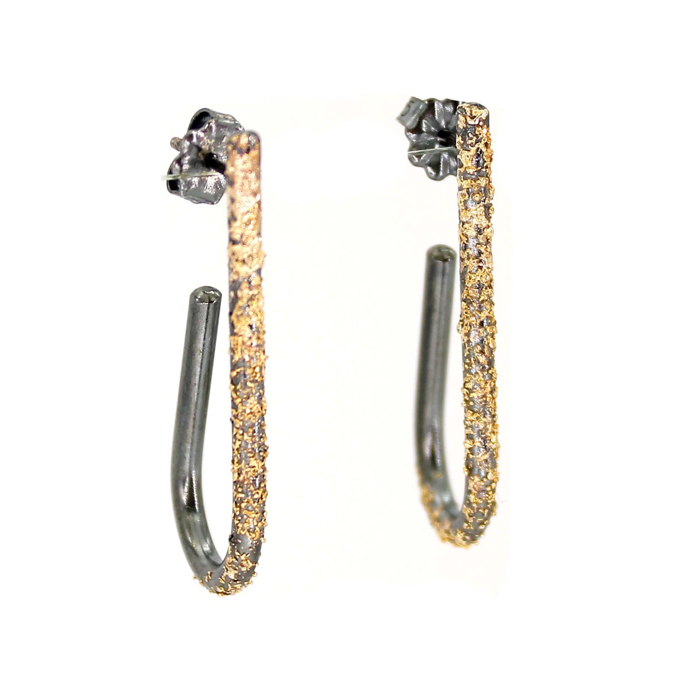 Gold Dust U-Hoop Earrings