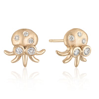 Gold Baby Octopus Earrings