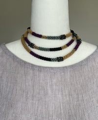 Twilight Plum Crochet Necklace