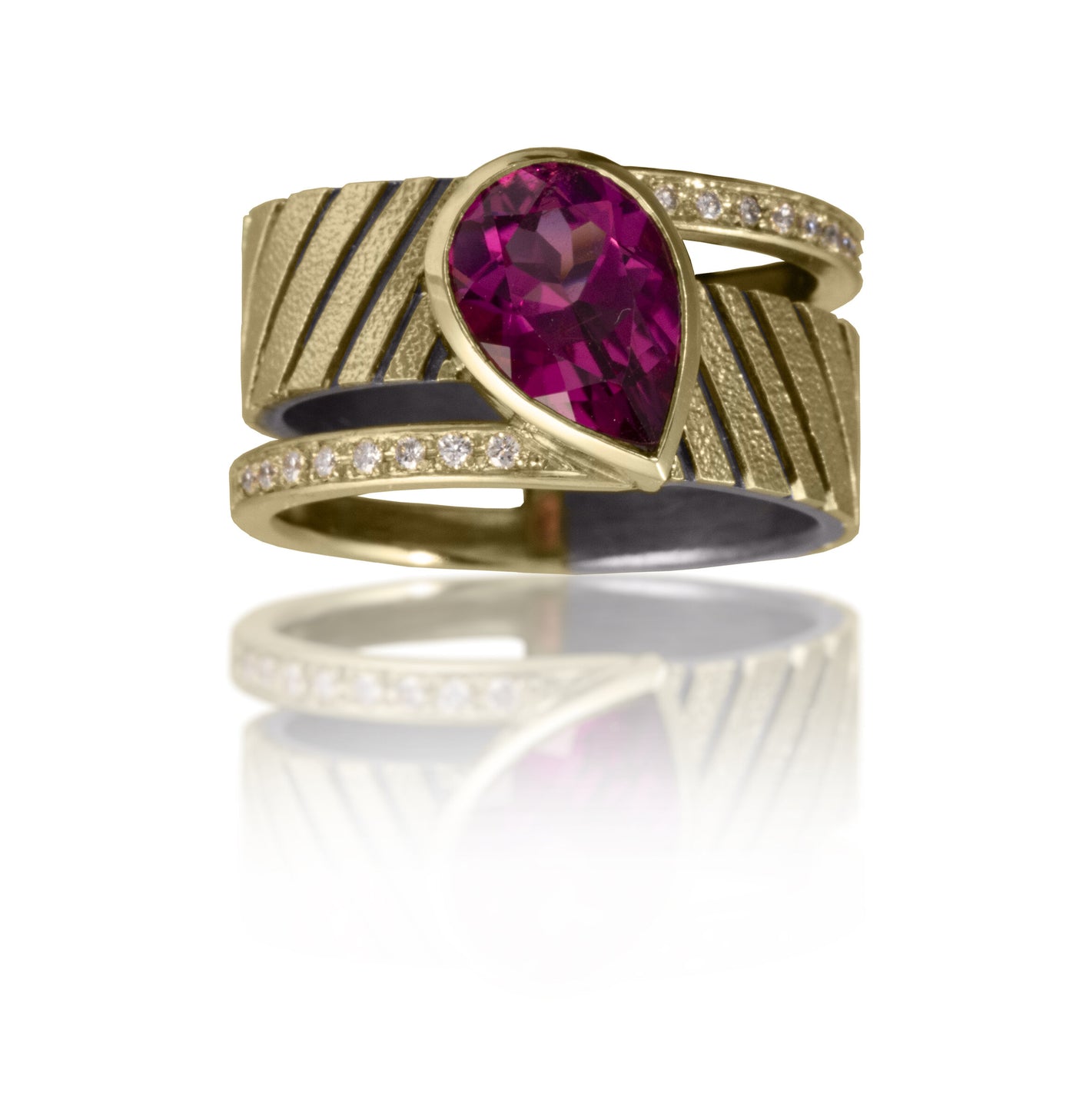 Rubelite Stripe Ring