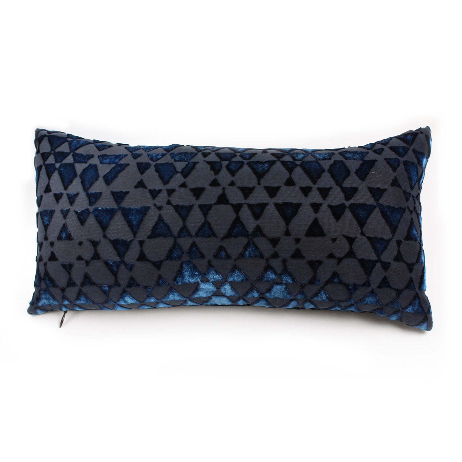 Set of Two Triangles Velvet Mini Pillows