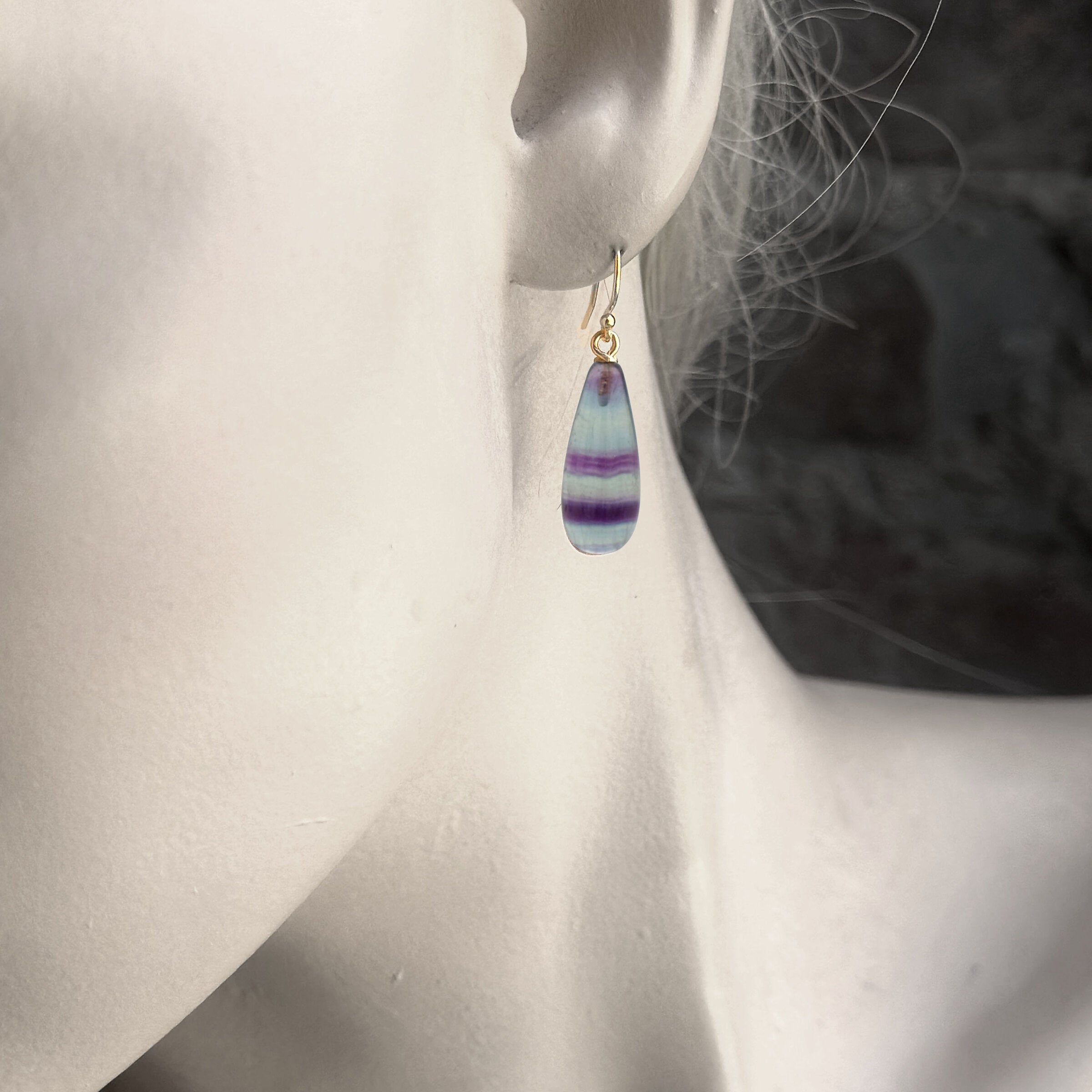 Fluorite Drop Earrings XIII