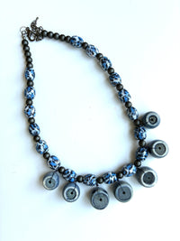 Bone Bead Drops Necklace