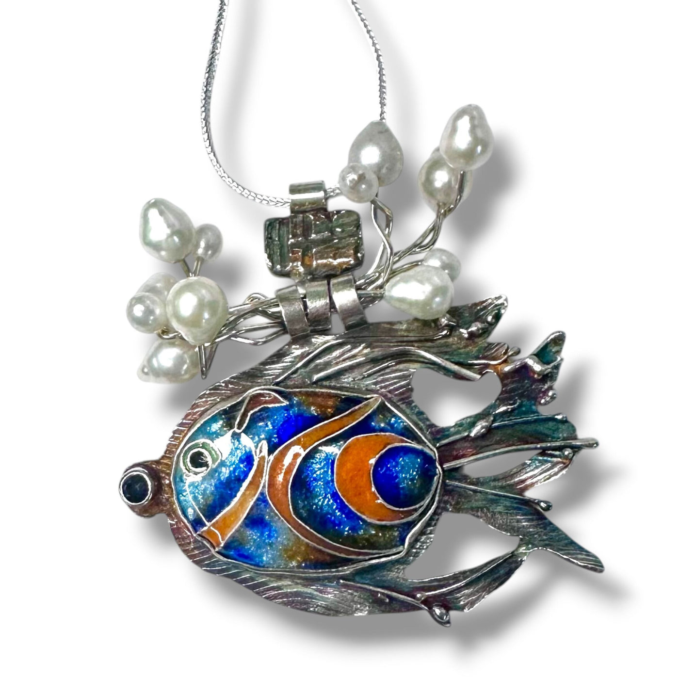 Blue & Orange Clownfish Pendant