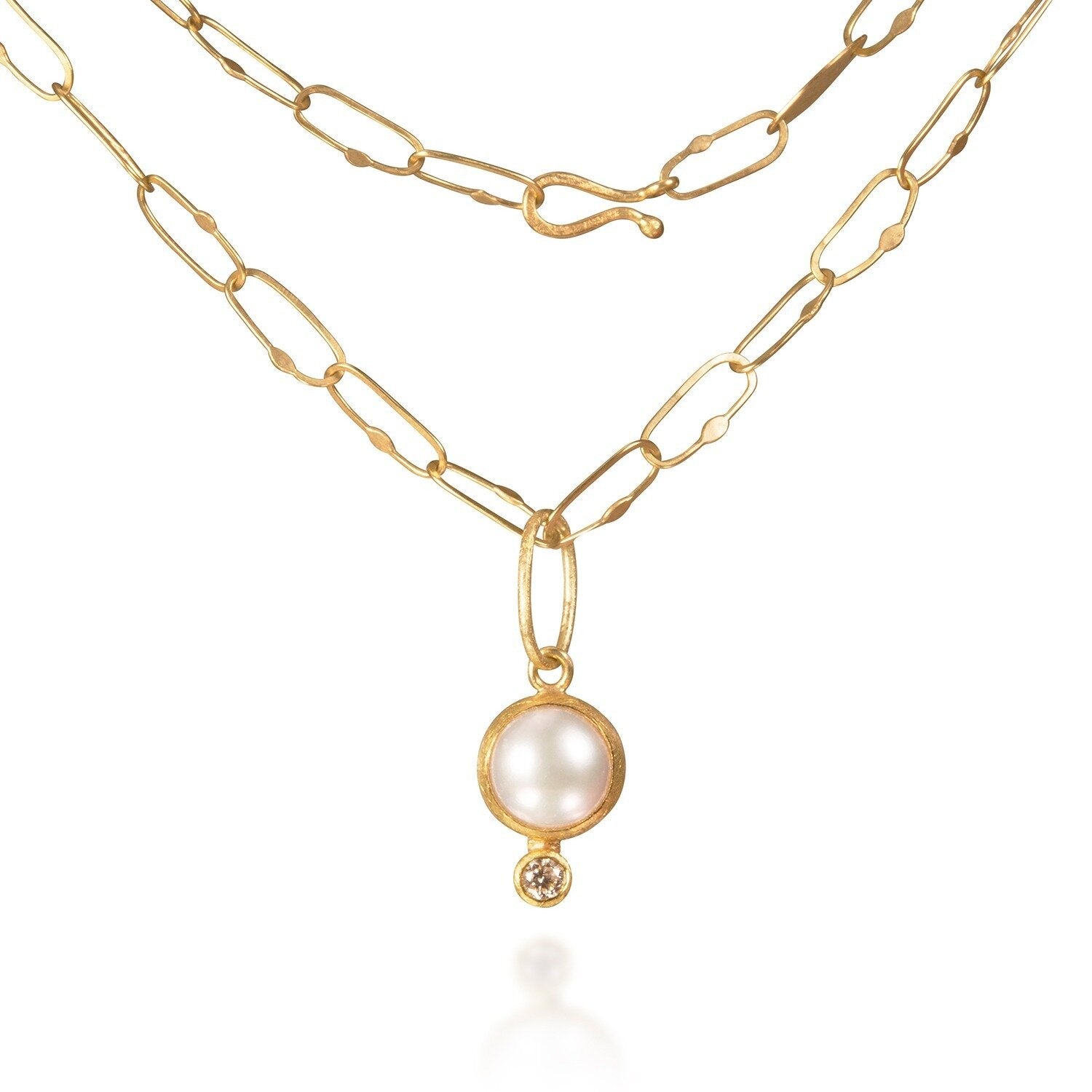 Gold, Pearl and Diamond Necklace