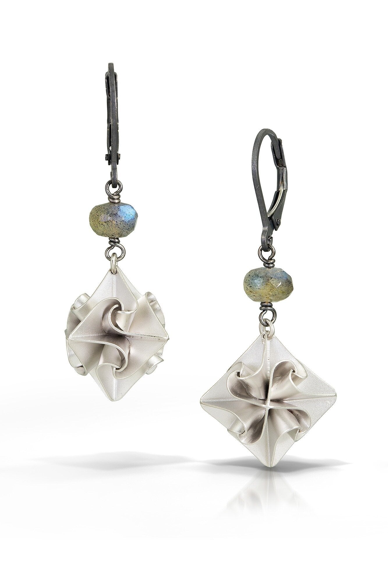 Large Silver Stardust Earrings