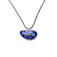 Blue & Yellow Flower Pendant