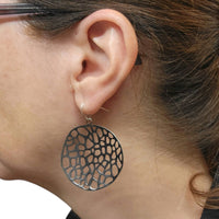 Large Pierced Disk Earrings