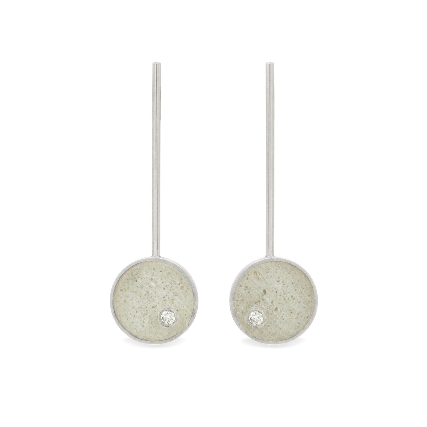 Sterling Silver with White Concrete