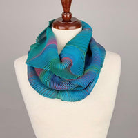 Pleated Silk Loop Scarf