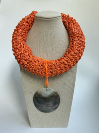 Raffia & Shell Choker