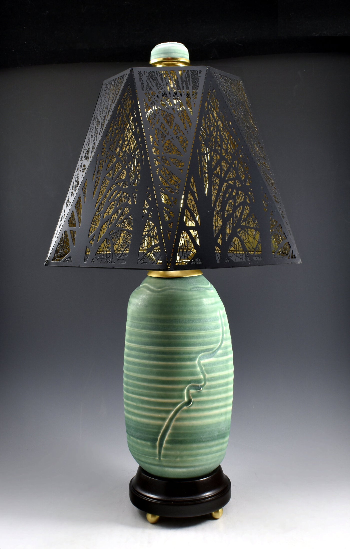 Celadon Green Porcelain Table Lamp