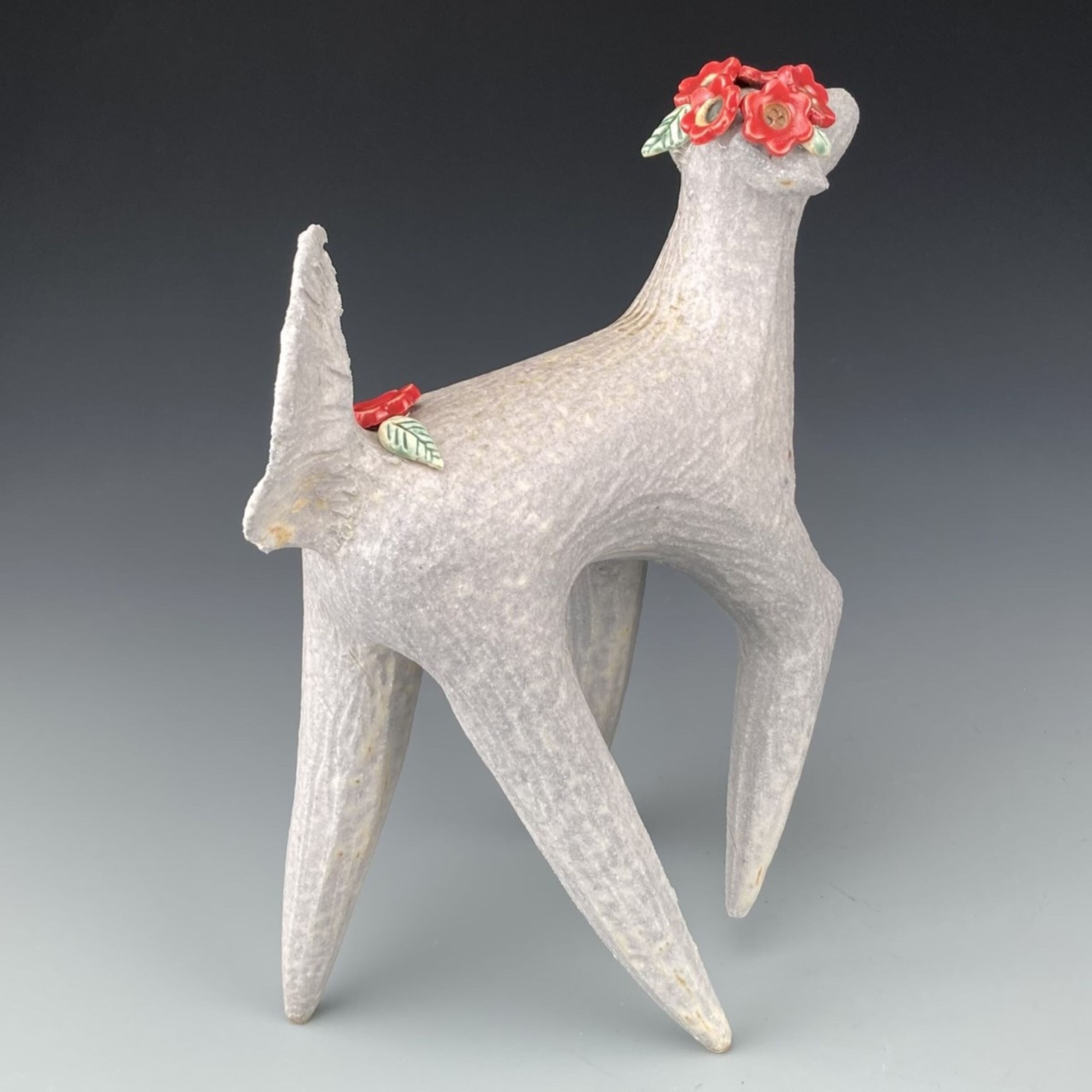 Woodfired Dog with Flowers