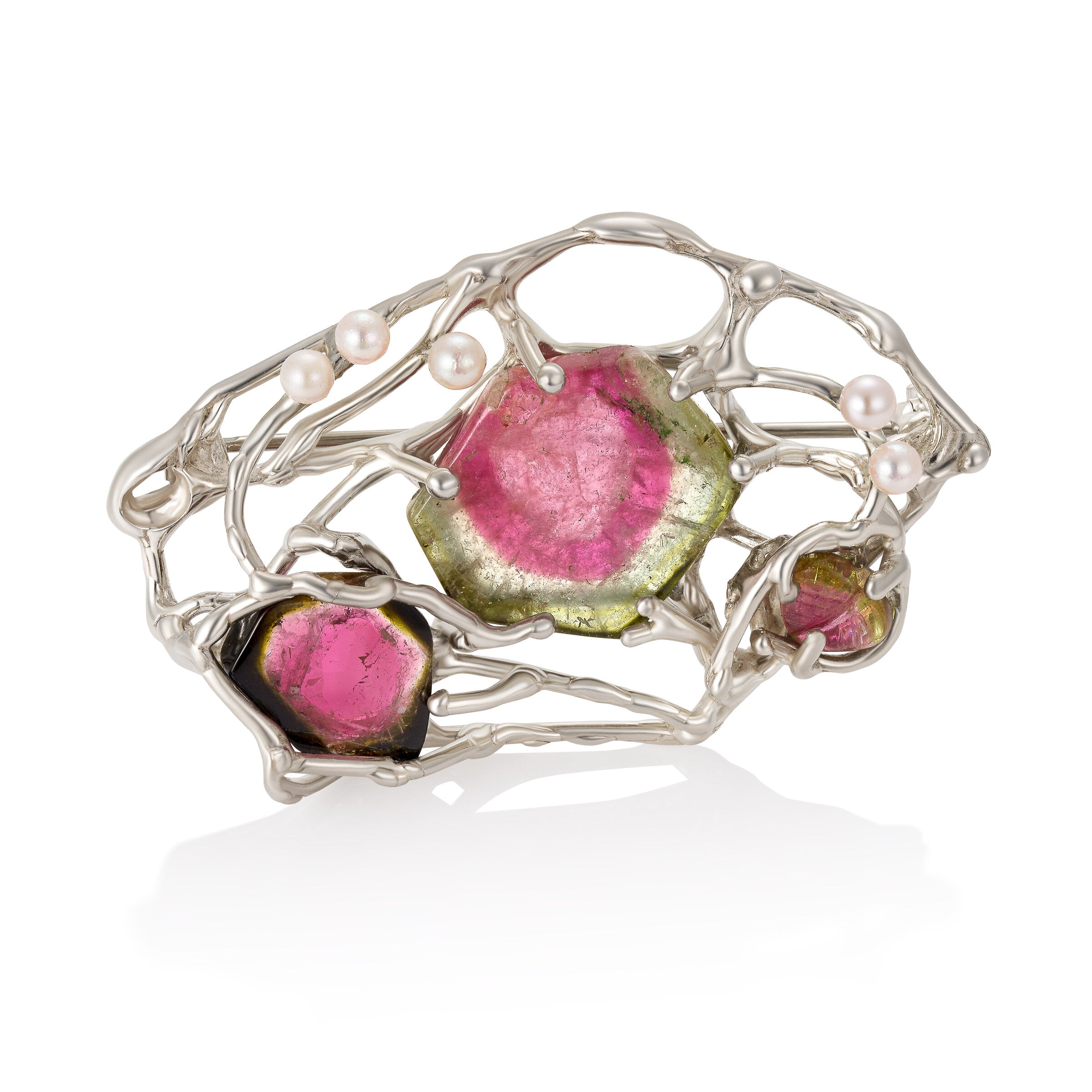 Watermelon Tourmaline Brooch | Photo by Berlian Arts