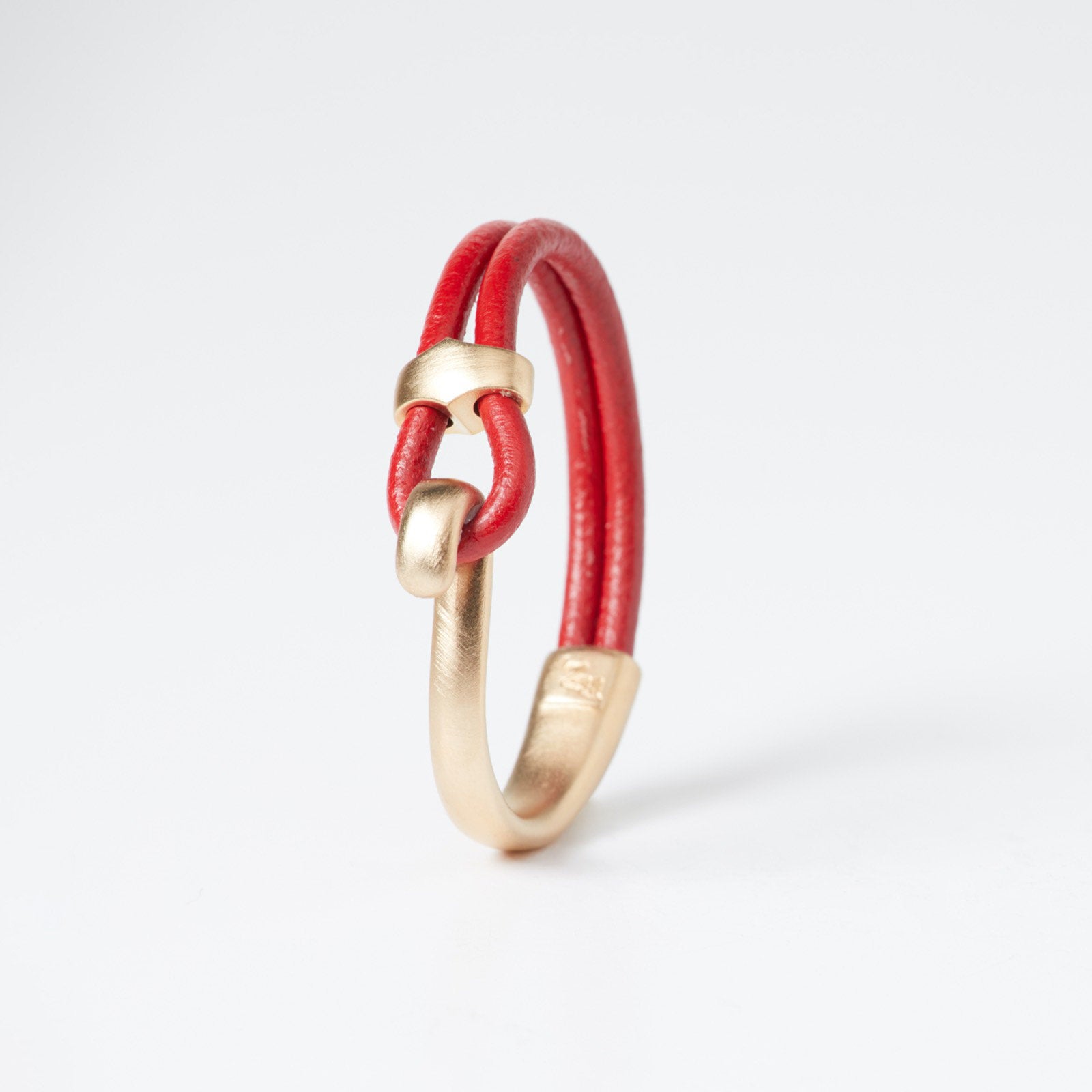 Red/Gold Lasso Hook & Slide Bracelet