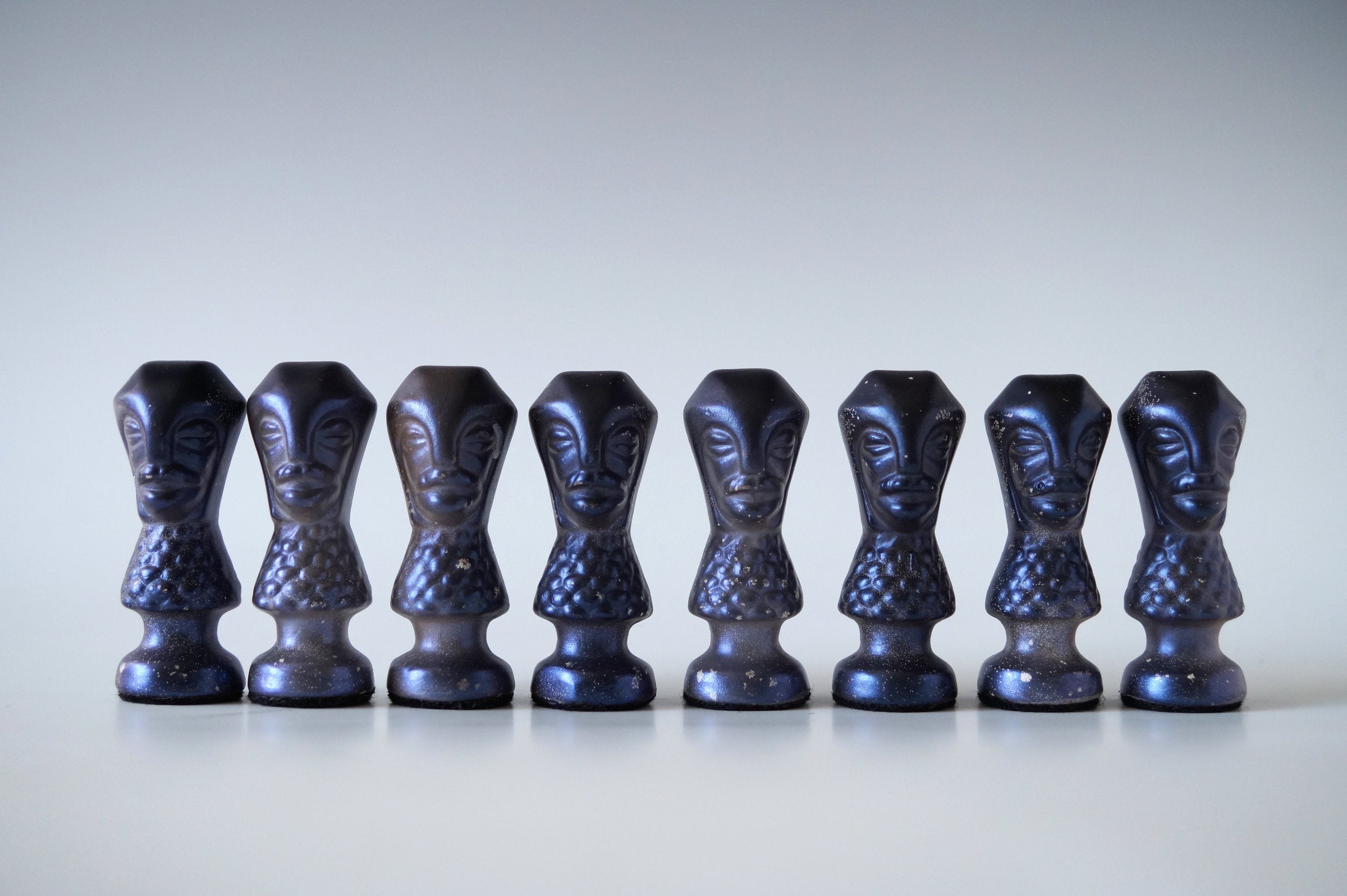 Handmade Raku Chess Set IV