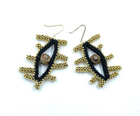 Large Agate Eye Earrings