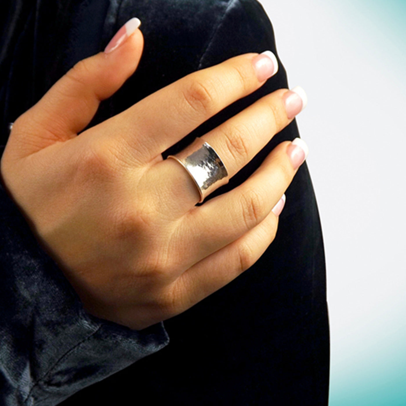 Concave Silver Ring