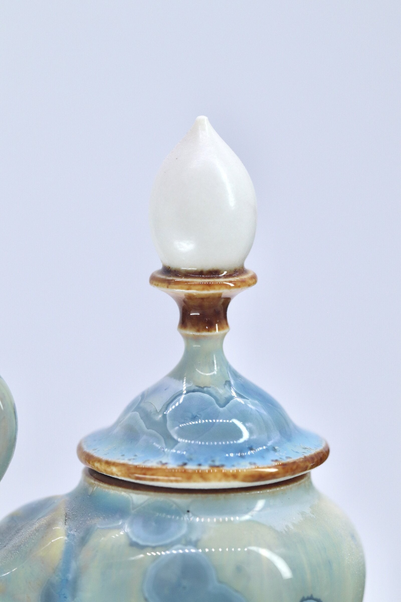 Seafoam Blue Miniature Crystalline Teapot