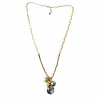 Precious Pearls and Rutilated Quartz Necklace