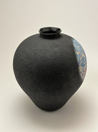 Black Jar with Blue