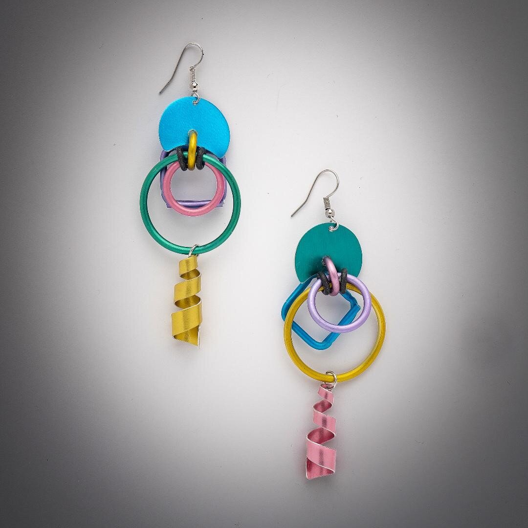Pink ring (left earring)